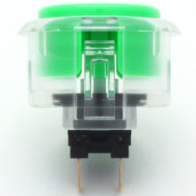 Load image into Gallery viewer, Sanwa OBSC-30 Snap-in Button - Clear White &amp; Green Plunger