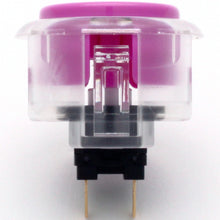 Load image into Gallery viewer, Sanwa OBSC-30 Snap-in Button - Clear White &amp; Violet Plunger