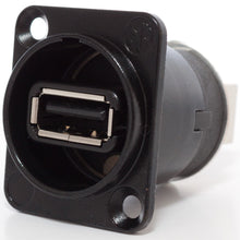 Load image into Gallery viewer, Neutrik NAUSB-W-B Panel Mount Black