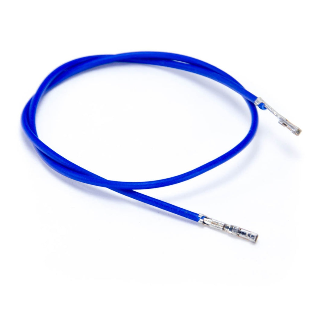 Blue 22 awg Wire, 2 x .100 female header, 25cm