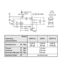 Load image into Gallery viewer, OMRON D2RVG Reed Microswitch