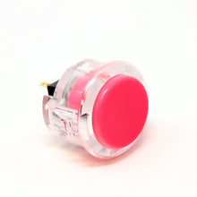 Load image into Gallery viewer, Sanwa OBSC-30 Snap-in Button - Clear White &amp; Pink Plunger