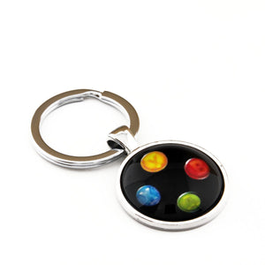 Black Xbox Button Pad Keychain