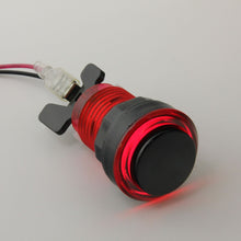 Load image into Gallery viewer, Paradise LED Button with Black Plunger - Translucent Red