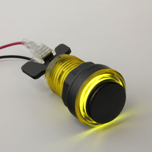 Load image into Gallery viewer, Paradise LED Button with Black Plunger - Translucent Yellow