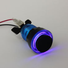 Load image into Gallery viewer, Paradise LED Button with Black Plunger - Translucent Blue