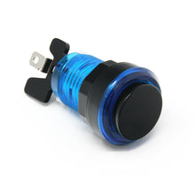 Load image into Gallery viewer, Paradise LED Button with Black Plunger - Translucent Blue